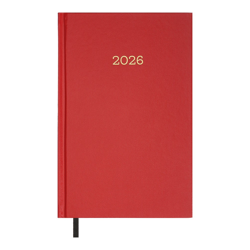 Щоденник датований A5 2026 Buromax Simple червоний BM.21166-05
